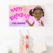 African American Fairy Princess Ballerina Birthday Spandoek (Insitu)