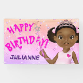 African American Fairy Princess Ballerina Birthday Spandoek