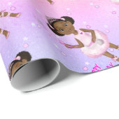 African American Fairy Princess Ballerina Cadeaupapier (Rol Hoek)