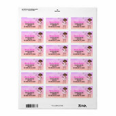 African American Fairy Princess Ballerina Etiket (Full Sheet)
