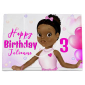 African American Fairy Princess Ballerina Groot Cadeauzakje (Voorkant)