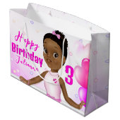 African American Fairy Princess Ballerina Groot Cadeauzakje (Achterkant Gekanteld)