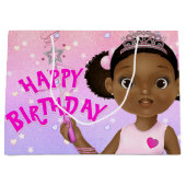 African American Fairy Princess Ballerina Groot Cadeauzakje (Voorkant)