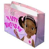 African American Fairy Princess Ballerina Groot Cadeauzakje (Achterkant Gekanteld)