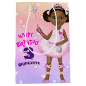 African American Fairy Princess Ballerina Medium Cadeauzakje (Voorkant)