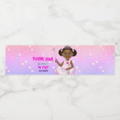 African American Fairy Princess Ballerina Waterfles Etiket (Enkel label)