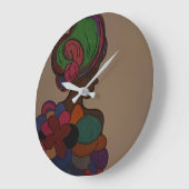 African American Fairy Wall Clock Grote Klok (Hoek)
