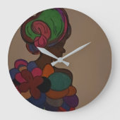 African American Fairy Wall Clock Grote Klok (Voorkant)
