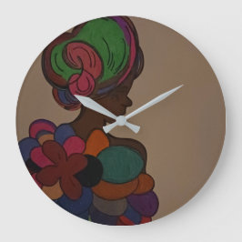 African American Fairy Wall Clock Grote Klok