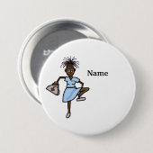 African-American Female Nurse Button (Voorkant /achterkant)