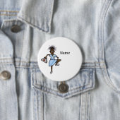 African-American Female Nurse Button (In situ)