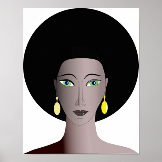 African American Female Portrait Poster (Voorkant)