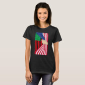African American Flag Pan African Black Liberation T-shirt (Voorkant volledig)