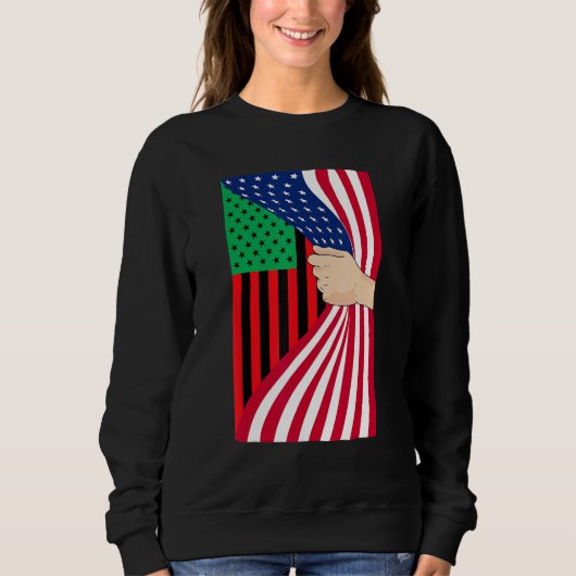 African American Flag Pan African Black Liberation Trui (Voorkant)