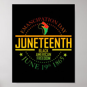 African American Freedom Black Geschiedenis 19 jun Poster