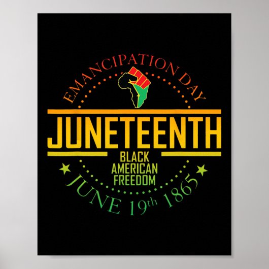 African American Freedom Black Geschiedenis 19 jun Poster (Voorkant)