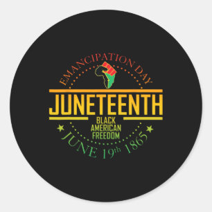 African American Freedom Black Geschiedenis 19 jun Ronde Sticker