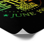 African American Freedom Black Geschiedenis Juni 1 Poster (Hoek)
