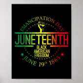 African American Freedom Black Geschiedenis Juni 1 Poster (Voorkant)