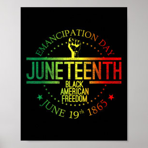 African American Freedom Black Geschiedenis Juni 1 Poster
