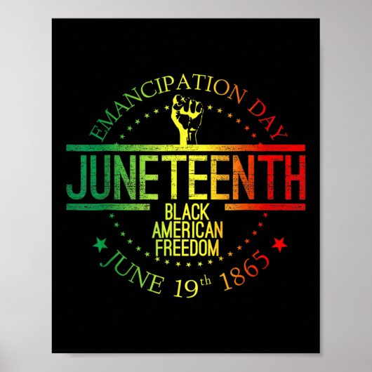 African American Freedom Black Geschiedenis Juni 1 Poster (Voorkant)