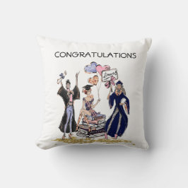 African American Friends Afstuderen Sierkussen