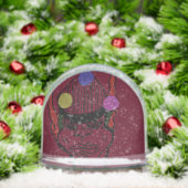 African-American Futuristic Traveler Snow Globe Sneeuwbol (Kerstmis)