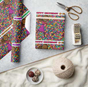 African American Girl Birthday Cadeaupapier