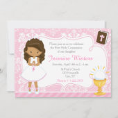 African American Girl First Community Damask Kaart (Voorkant)