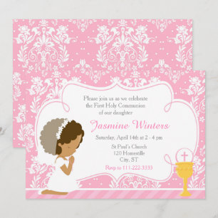 African American Girl First Community Damask Kaart