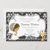 African American Girl First Community Damask Kaart (Voorkant)