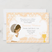 African American Girl First Community Damask Kaart (Voorkant)