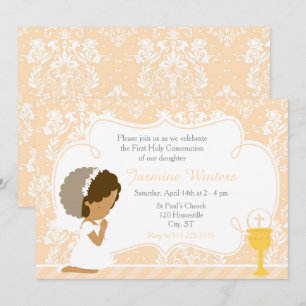 African American Girl First Community Damask Kaart