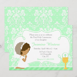 African American Girl First Community Damask Kaart