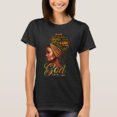 African American Girl God Says I Am Black Pride T-shirt (Voorkant)