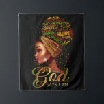 African American Girl God Says I Am Black Pride Wandkleed<br><div class="desc">African American Girl God Says I Am Black Pride</div>