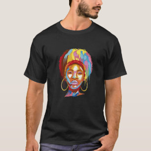 African American Girl Roots Hairstyle Headband T-shirt