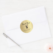 African American Gold Afstuderen Dank u Ronde Sticker (Envelop)