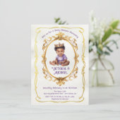 African American Gold Prince Baby shower Kaart (Staand voorkant)