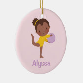 African American Gymnast Girl Gymnastics Ornament (Rechts)