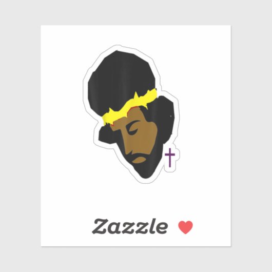 African American Jesus Black Jesus Art Sticker (Vel)