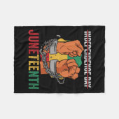 African American Juneteenth Black History Maand Fleece Deken (Voorkant (Horizontaal))