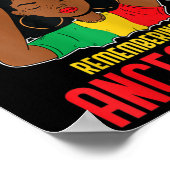 African American Juneteenth Herinnering aan mijn v Poster (Hoek)