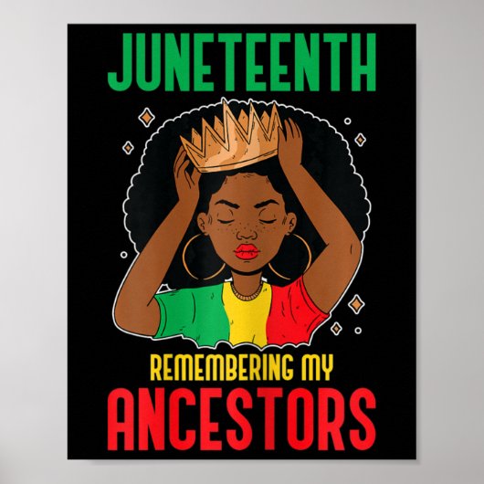 African American Juneteenth Herinnering aan mijn v Poster (Voorkant)