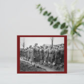 African American Kantoor Inspections Troops Briefkaart (Staand voorkant)