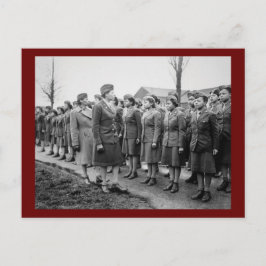 African American Kantoor Inspections Troops Briefkaart