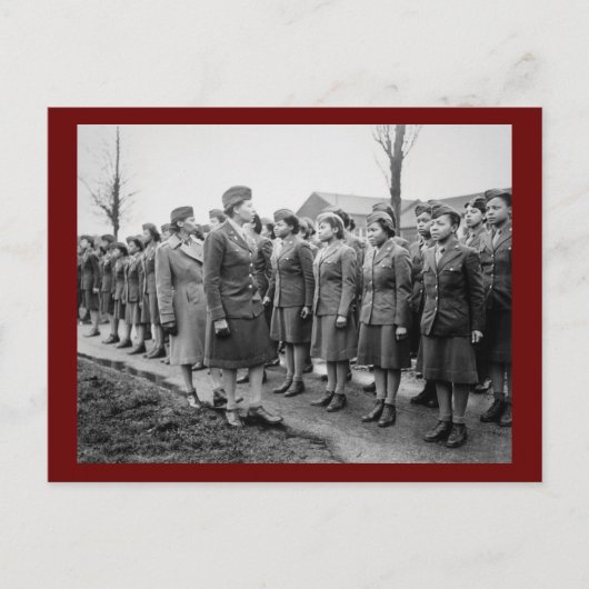 African American Kantoor Inspections Troops Briefkaart (Voorkant)