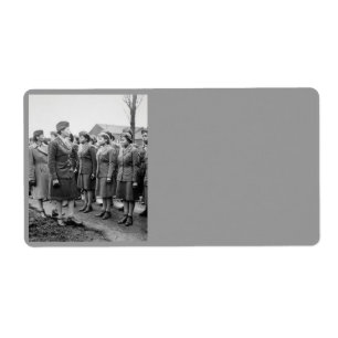 African American Kantoor Inspections Troops Etiket
