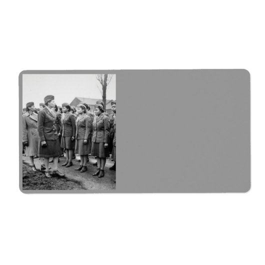 African American Kantoor Inspections Troops Etiket (Voorkant)
