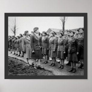 African American Kantoor Inspections Troops Poster